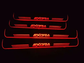 

Express delivery led door sill plate strip welcome light threshold guard protectors for proton exora