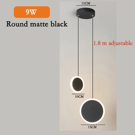 Round matte black Креативный милый светодиодный подвесной светильник в форме сердца, сетка красного цвета для магазина/прохода/прикроватной тумбочки, детская лампа для ресторана, бара, Подвесная лампа с 2 головками - Цвет корпуса: Round matte black