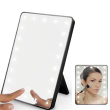 USB Dual Purpose LED Make-up Mirror Amazon Douyin Hot Selling Folding Mirror Online Celebrity 360 ° Rotating Dressing Mirror