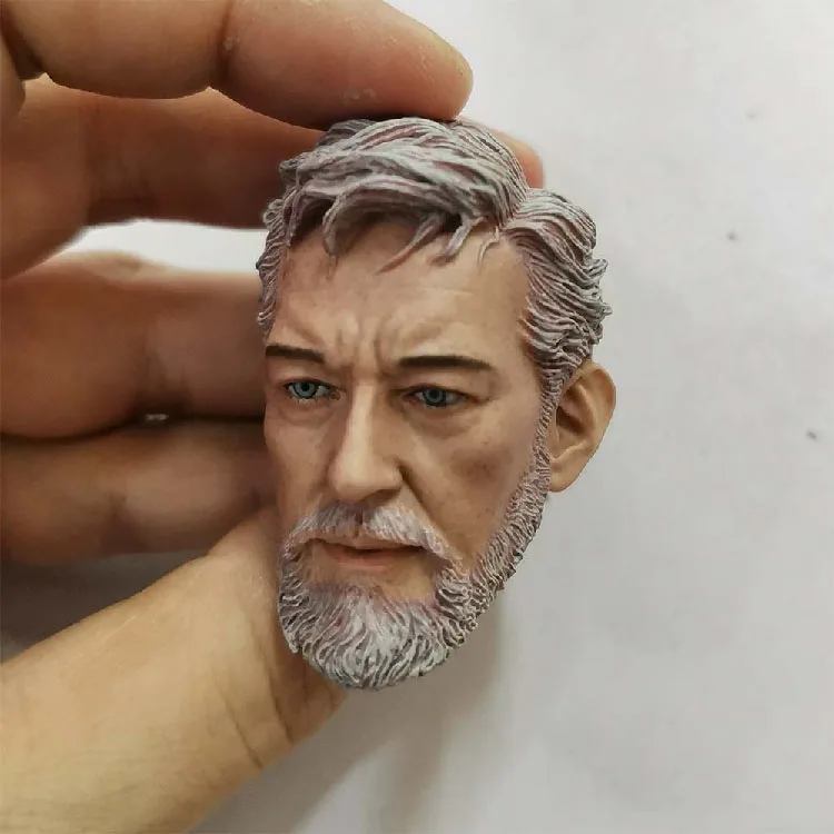 1/6 весы мужской фигуры аксессуар Оби из Звездных войн-Кеноби голова лепить резная форма без горлышка для 12 дюймов фигурку тела