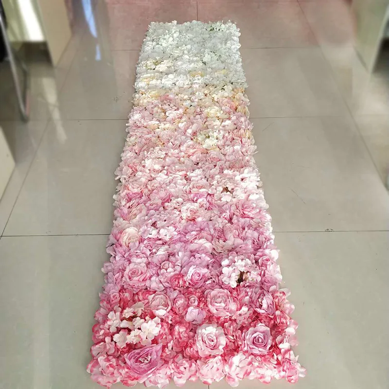 40x60cm Artificial Flower Wall Wedding Decoration Silk Flower Rose Fake Flowers Hydrangea wedding Background flower Panels