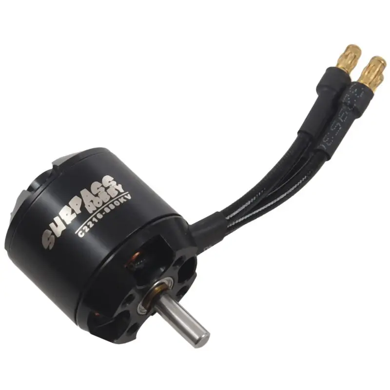 Высокая производительность 2216 880KV 14 полюсов бесщеточный двигатель для RC самолета с фиксированным крылом черный