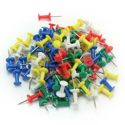 

100Pcs/Set Office School Supplies Colorful Push Pins Cork Board Map Thumb Tacks Painting Pushpins Cork Board Nails for Painter
