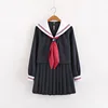 Adult Japanese Jk Costum Sailor Suit Autumn Cosplay College Middle School Uniform Dress For Girls Students Anime Pleated Skirt 3