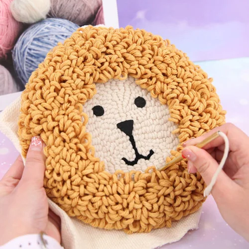 DIY kit Needlework Girls Handicraft Kids art craft Creativity Material set Learning Educational toys for Children Adult Gift lion
