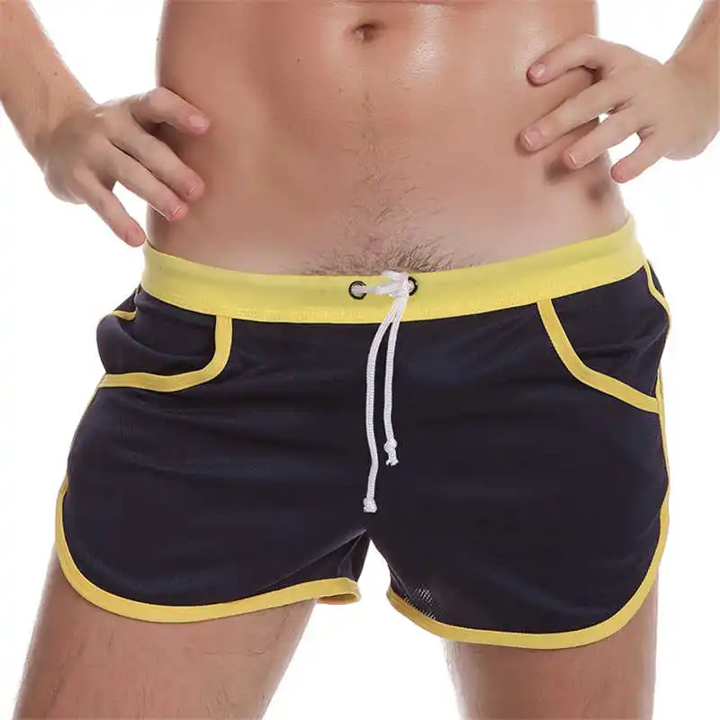 Брюки для занятий спортом, бега, тренировок, спортзала, брюки, повседневные шорты для тренировок, бега, мужские - Цвет: Цвет: желтый