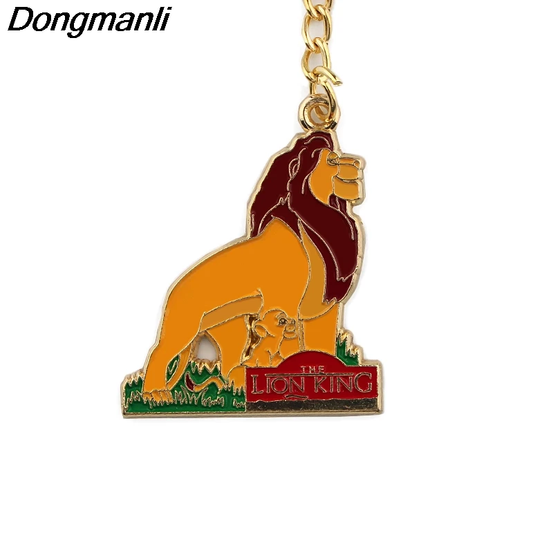 P3924 Dongmanli Король Лев брелок милый эмаль металлический брелок для ключей подарочные брелоки