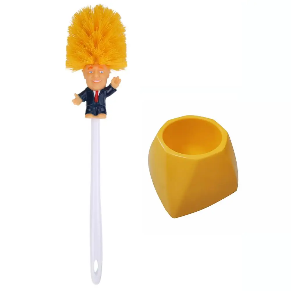brush E with Base Держатели для туалетных щеток WC Borstel Дональд Трамп случайный стиль Трамп туалетная щетка сделает ваш туалет снова отличным дропшиппинг - Цвет: brush E with Base