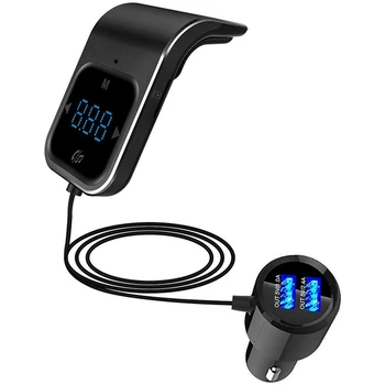 

Bluetooth FM Transmitter- Wireless Radio Transmitter Adapter Car Kit, Universal Car Charger with Dual USB Port, Music Player Sup