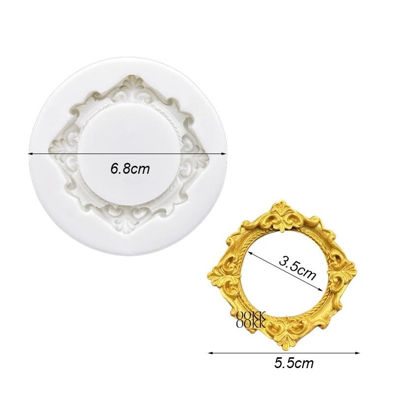Fotorahmen Silikon Kuchen Backform Sugarcraft Schokolade Cupcake Harz Werkzeuge Fondant Dekorieren Werkzeuge – Detail 8