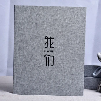

Linen literary style handmade homemade diy album black card birthday gift loose-leaf travel couple memorial book