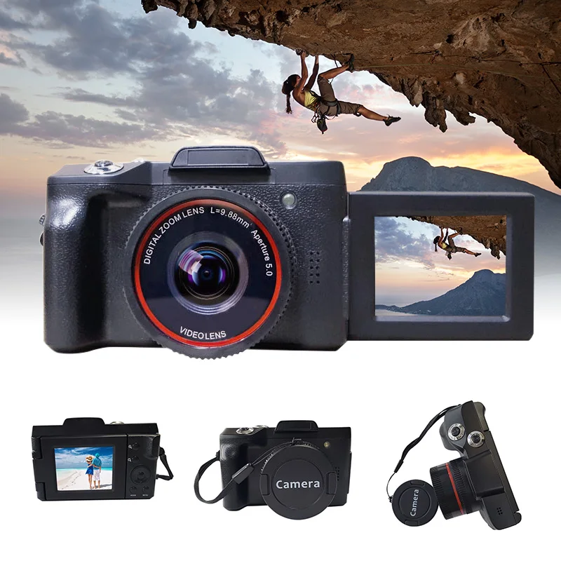 Цифровая видеокамера Full HD с широкоугольным объективом 1080P 16 МП для YouTube Vlogging