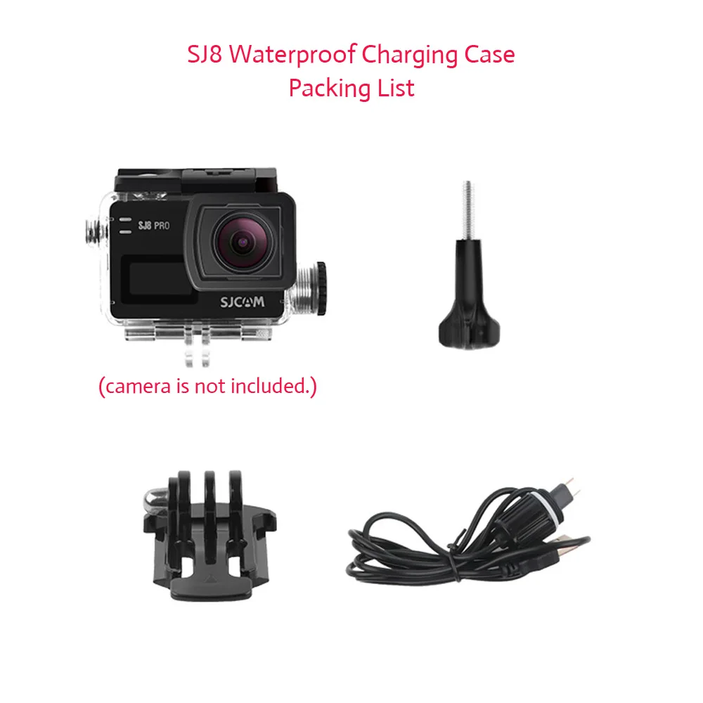 SJCAM SJ8 Pro/SJ8 Plus/SJ8 AIR водонепроницаемый чехол для зарядки кабель для мотоцикла и наружной зарядки с помощью