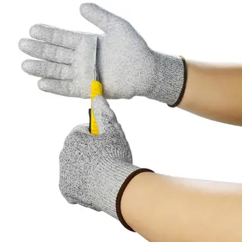 

One Pair Cutting Anti Cut Gloves Durable Use Working Safety Gloves Cut-Resistant Anti Abrasion Level 5 Kitchen