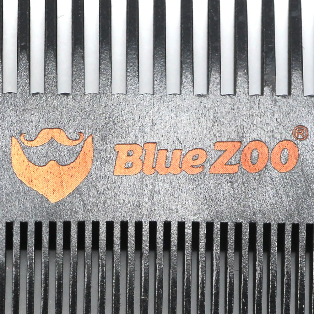 Черный спрей рисунок груша Bluezoo Двойной уход за бородой гребень портативный расческа антистатический