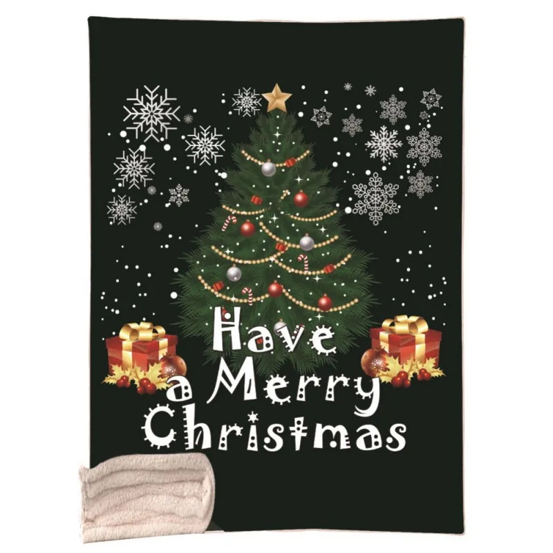 150X200CM F Hallmark рождественское покрывало двухстороннее супер мягкий диван Флисовое одеяло пледы спальни принадлежности для дома путешествия Кемпинг - Цвет: 150X200CM F
