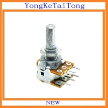 1 шт. RK163 50K 20 мм аудио усилитель громкости Наушники с двумя поворотный потенциометр Япония ALPS 16-тип A50K DIP6 50KAX2 Сделай Сам HIFI