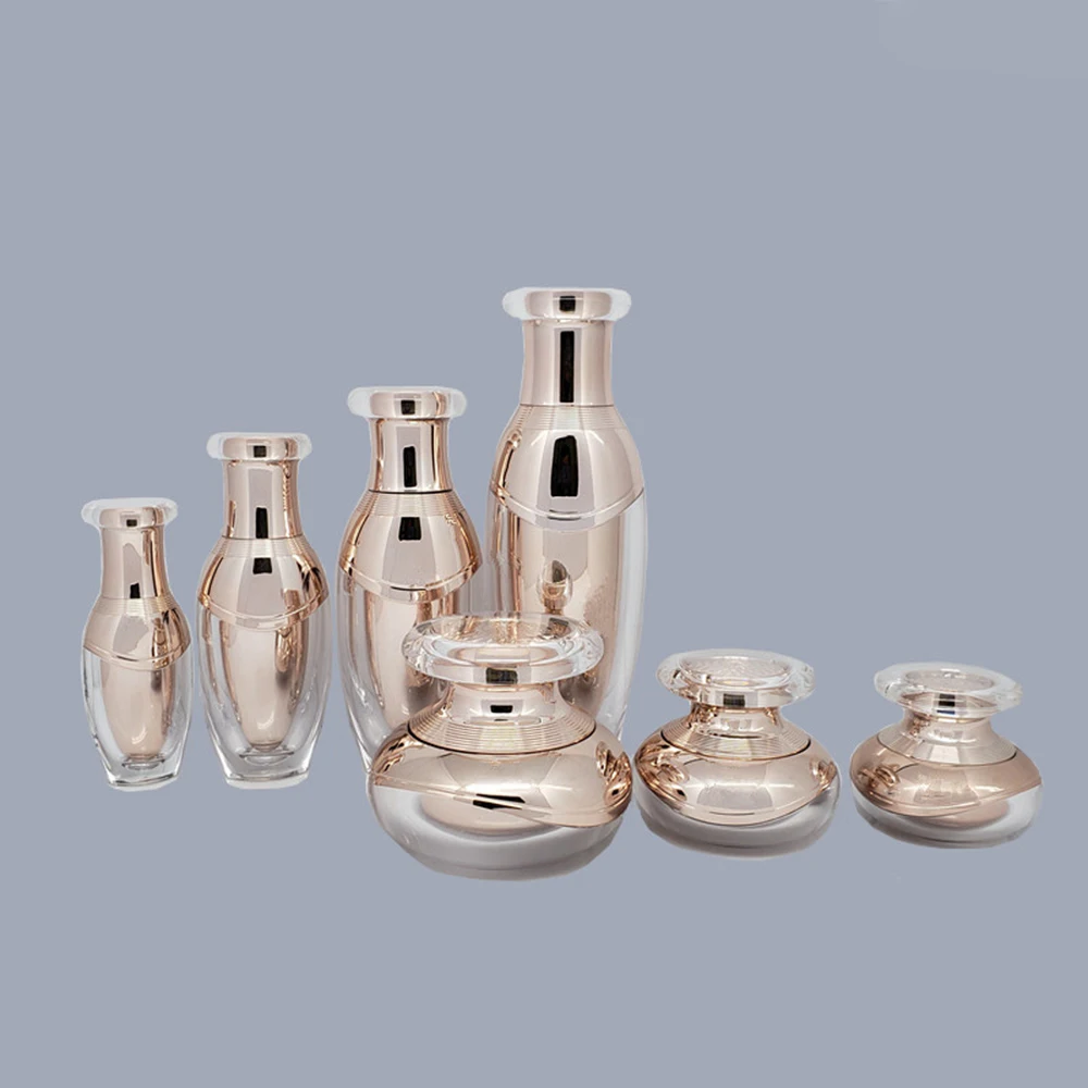 

15g Golden Acrylic Jar Empty Cream Jars Cosmetic Packaing Containers Pot With Lid For Hand cream Container 50pcs/lot
