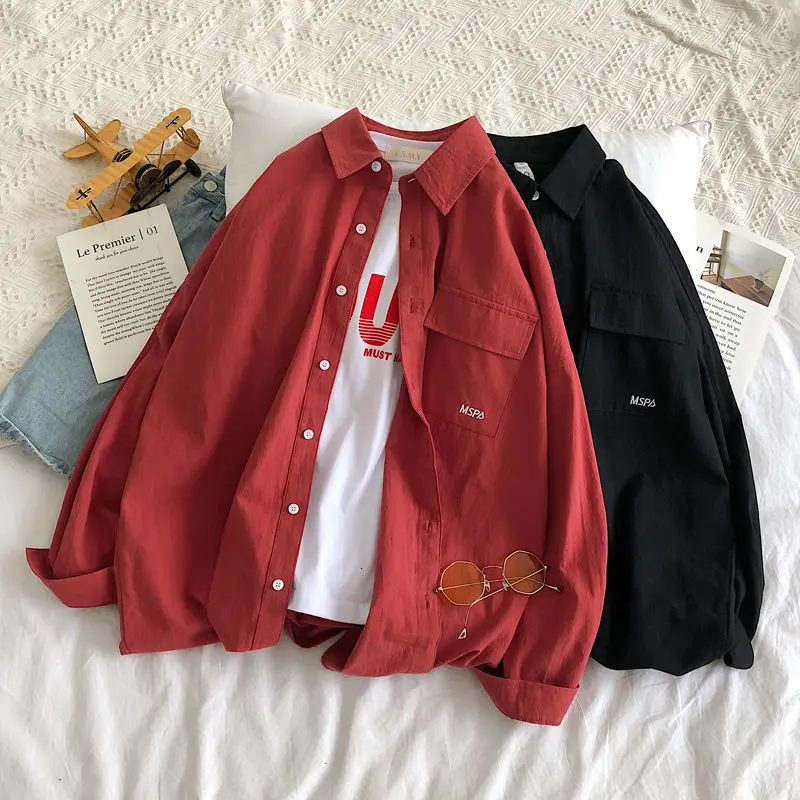 Privathinker Korean Letter Printed Men Shirts 2020 Spring Autumn Man Long Sleeve Solid Color Shirt Harajuku Men's Tops Blouse Privathinker Korean Letter Printed Men Shirts 2020 Spring Autumn Man Long Sleeve Solid Color Shirt Harajuku Men's Tops Blouse