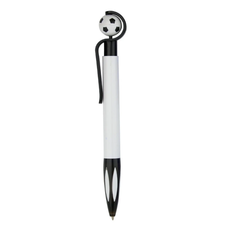 

Football Ballpoint Pen with Pocket Clip Detachable Refillable 0.5 Bullet Nib Smooth Writing Football Gift for Kid Adult