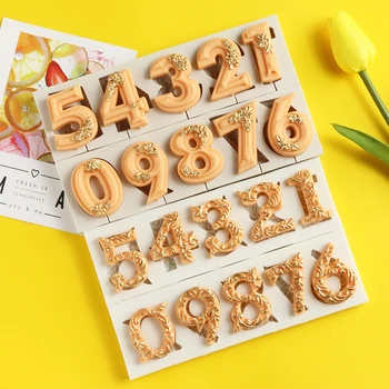 

Number Lollipop Happy Birthday Cake Decoration silicone mold fondant mold cake decorating tools chocolate gumpaste mold