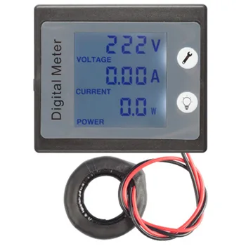 

AC Single Phase Digital Panel Voltmeter Ammeter 220V 100A Voltage Current Energy Electricity Kwh Meter PZEM-0 11 With CT Coil