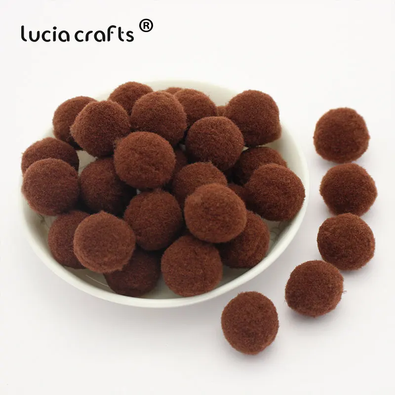 Color 17 Lucia crafts 500-1000 шт./лот 8 мм смешанный Мягкий круглый образный шарик-помпон пушистый помпон для детей DIY Одежда ручной работы K0303 - Цвет: Color 17