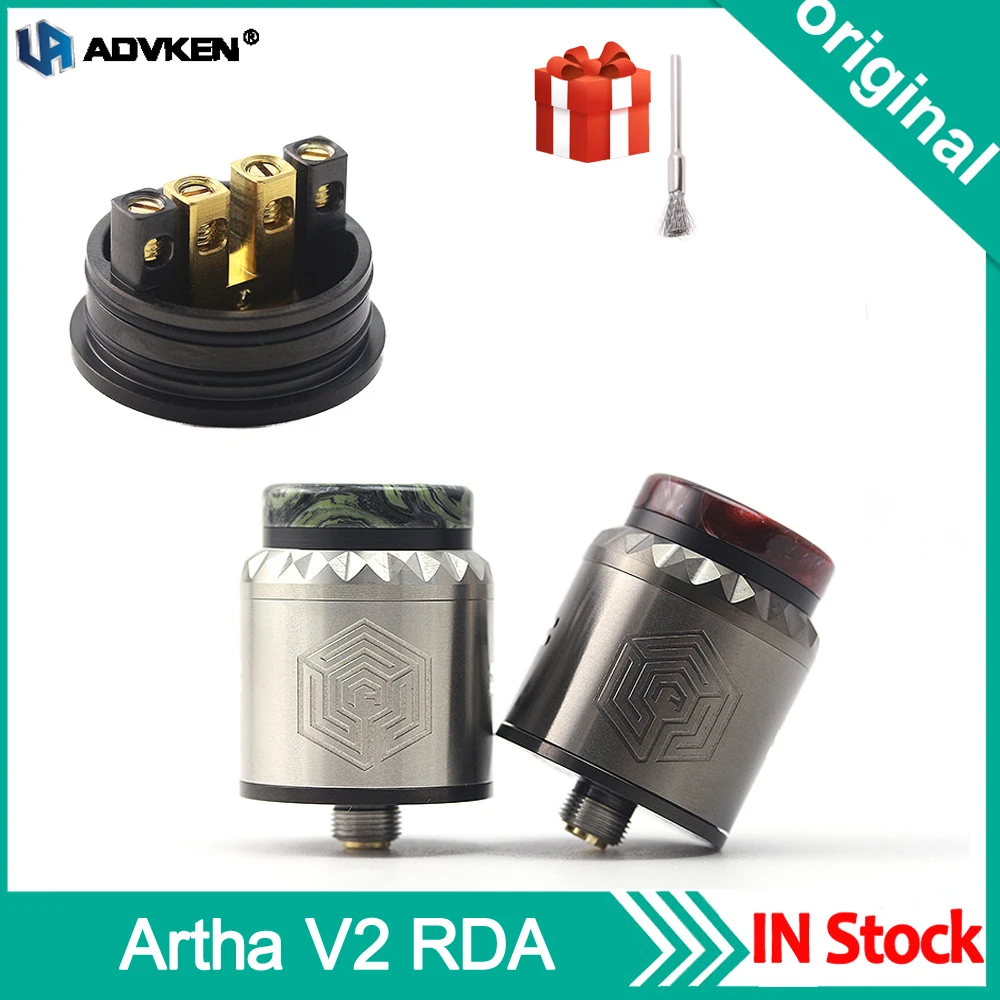 Оригинальный обслуживаемый атомайзер Artha V2 RDA 24 мм испаритель с четырьмя стойками