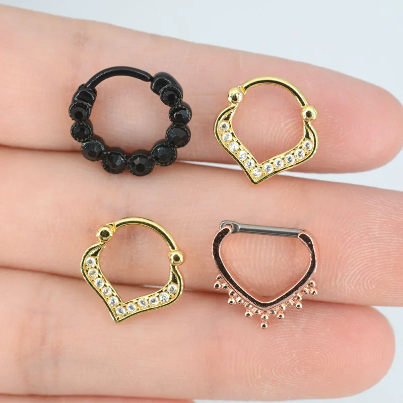 1pc Stepum Nose Clicker Hoop Ring Navel Lip Nipple Tragus Cartilage Ring Piercing Body Jewelry - Image 4