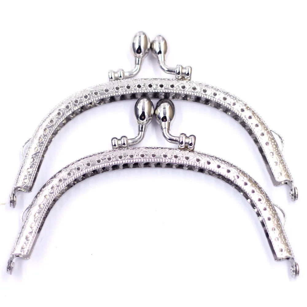 10Pcs Purse Frame Silver Bronze Gold Copper Tone Arch Rectangle Handbag Handle Buckles Luggage Bag Accessories 8.5-12.5cm