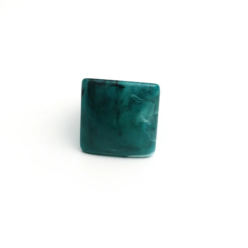Ring Set Trend Korea White Green Rings For Women Finger Jewelry Acrylic Resin Travel Rings Vintage Fashion Girls Birthday Gifts