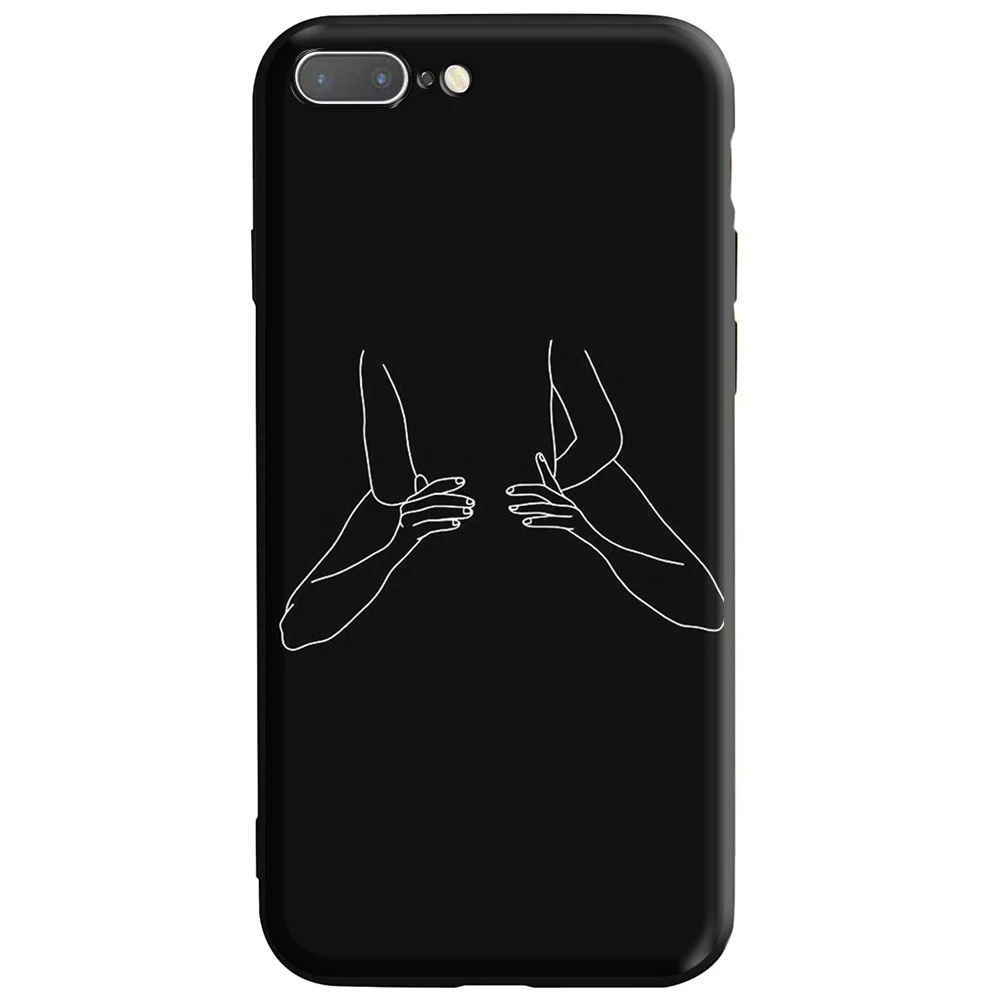 Минималистичный силиконовый чехол для Apple iPhone 12 Mini 11 Pro XS X XR Max 8 7 6S 6 Plus SE 5S|Бамперы| |
