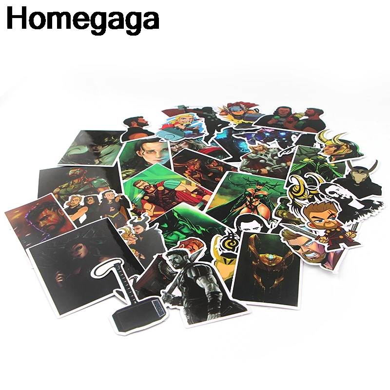 Homegaga 37 шт. Thor Kids Toy стикер пакет для DIY Скрапбукинг альбом автомобильный багаж ноутбук телефон наклейки на ноутбуки водонепроницаемый D2298