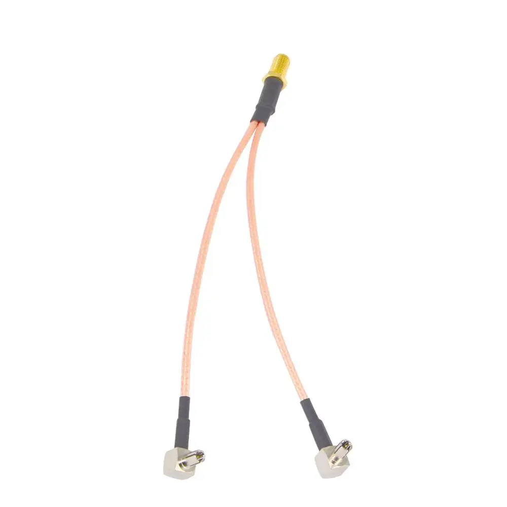 RG316 15cm long TS9 5 шт. SMA типа «Мама» к Y типа 2 X TS9 мужской/CRC9 штырьковый разъем сплиттер-Сумматор кабель гибкий проводник RG316 RG174, каблук 15 см, 20 см, 30 см - Цвет: RG316 15cm long TS9
