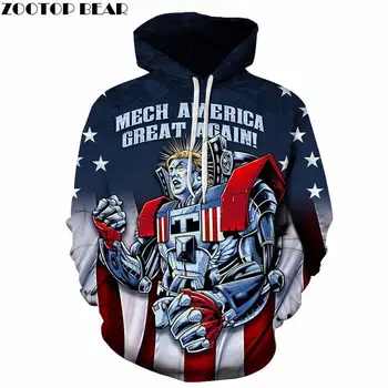 

Mecha Averica Men's Pullover Sweatshirt Hoodie Casual Hoodie Long Sleeve 2019 New Top Men's Street Wear Asian Size S-6XL