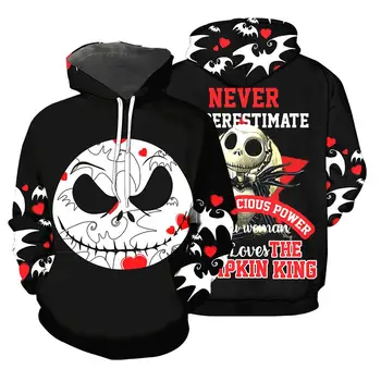 

liumaohua 2019 Halloween New 3D Fashion hoodies The Nightmare Before Christmas Skeleton Printed Hoodie Sweatshirt Unisex Streetw