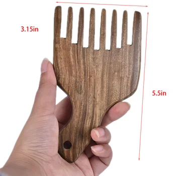 

Wooden Sandalwood Comb Hair Straightener Wide Tooth Comb Wooden Massage Brush Hair Extension Anti-Static