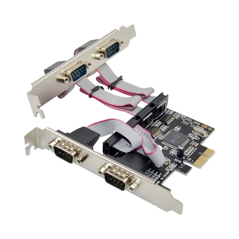 

PCI-E 4S serial port card DB-9 pin RS-232 industrial communication multi serial port expansion card ch384l