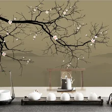 Пользовательские обои настенные фото стены китайский цветок и птица фон стены-высококачественный водонепроницаемый материал