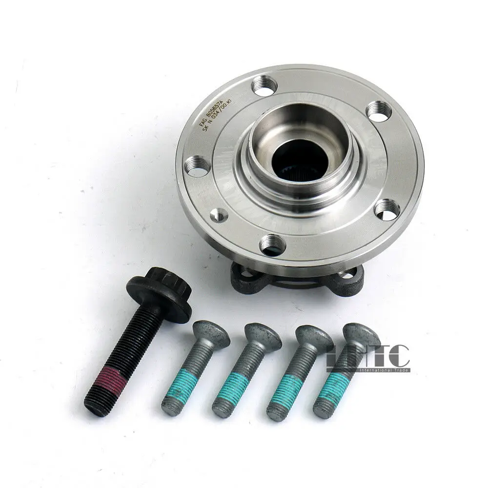 Genuine Front Wheel Hub Axis Bearing Screws Bolts Assembly For VW Jetta Golf GTI Tiguan Passat AUDI A3 TT