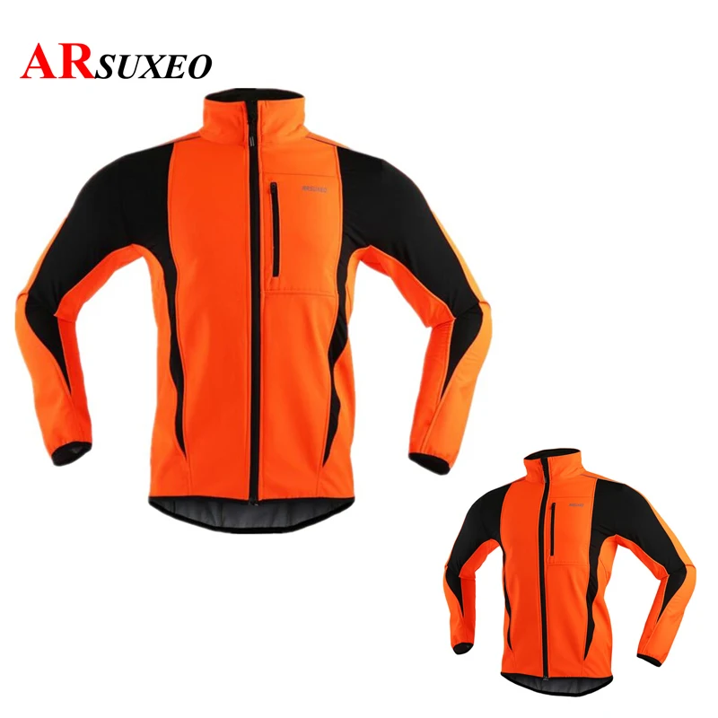 

Arsuxeo Winter Cycling Jacket For Men Women Fleece Thermal Reflective Mtb Coat Mountain Bike Windproof Riding Jacket Windbreaker