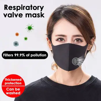 

Washable Dustproof Anti Haze Protective Mouth Face Mask with Breather Valves 2