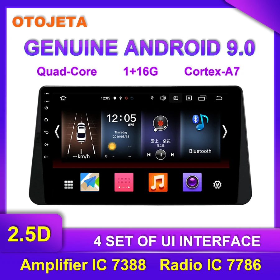

OTOJETA Android 9.0 Player Car Multimedia Radio For 2016 NISSAN KICKS GPS Bluetooth Navigation 2.5D screen Micra tape recorder