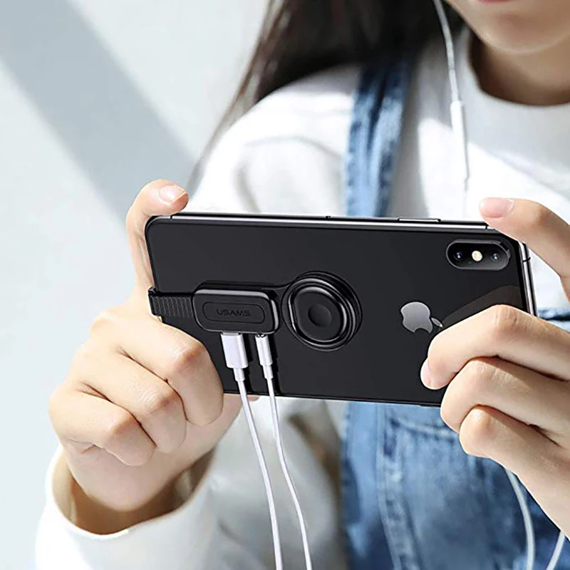 2в1 iPhone зарядное устройство и наушники адаптер, совместимый с iPhone7/7 p/8/8 p/X/XS Max/11/11Pro с кольцом для телефона подходит