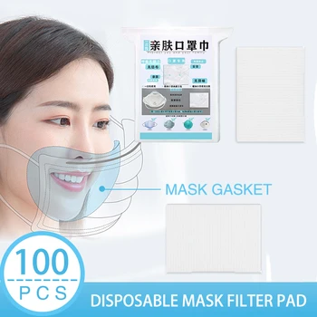 

100pcs Masks With Filter Dusk Mask Respiring Mat Filter Pad Anti Pollut Anti Dust Sponge Disposable Face Mask Respiring Mat