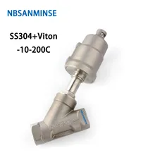 NBSANMINSE JDF 100S0NC-V 1-1/4 1-1/2 2 2-1/2 3 пневматический угловой седельный клапан с Viton NC SS304 полный корпус клапан из нержавеющей стали