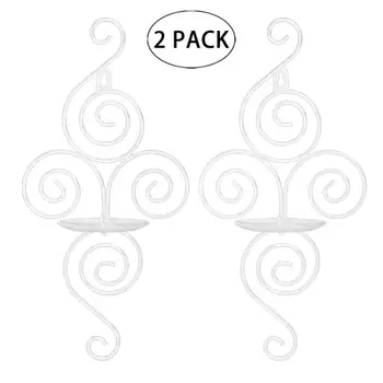 

2pcs European Iron Candlestick Wedding Creative Wall Candlestick Iron candlestick wall candlestick