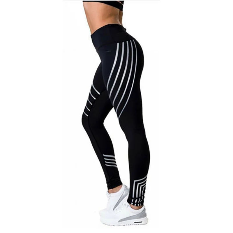 

New Woman Fitness Leggings Fashion Light High Elastic Shine Leggins Workout Slim Fit Women Pants Black Casual Sport Leggings