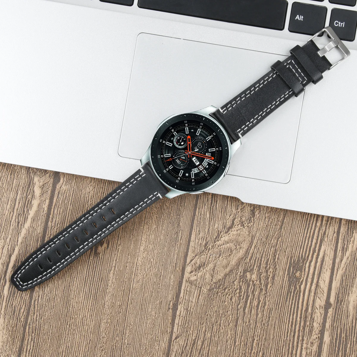 Кожаный ремешок huawei gt 2 для samsung gear sport S2 S3 Classic Frontier galaxy watch 46 мм ремешок 22 мм huami amazfit Bip мужские черные