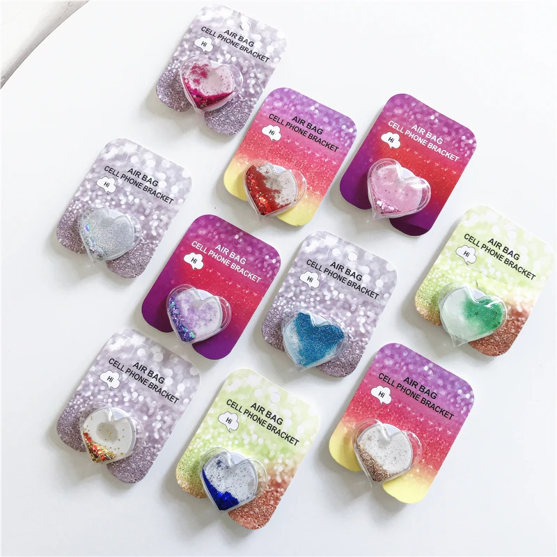 

Love universal mobile phone seat liquid quicksand ring extension bracket finger support base finger top support mobile phone soc
